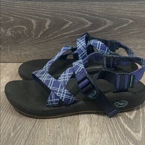 Chaco Cloud Blue and Black Sandals with Adjustable Z-Strap